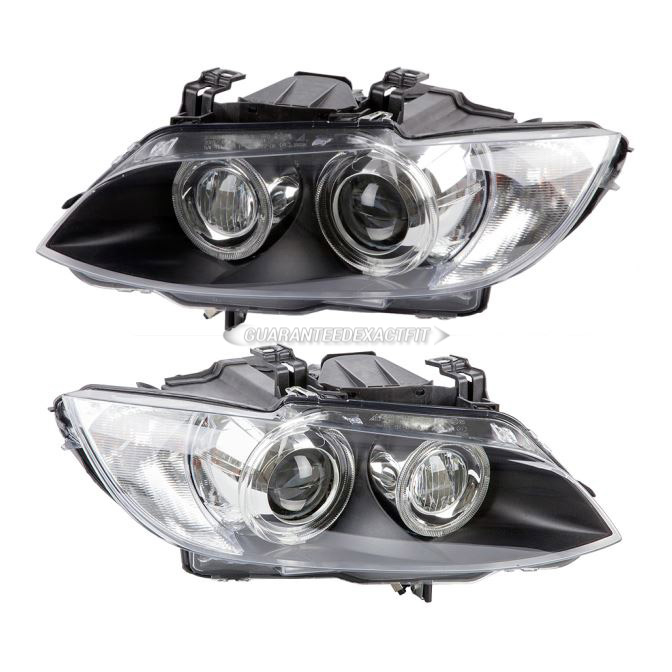 2007 BMW 335i Headlight Assembly Pair Pair Xenon with Adaptive Headlights Convertible 16