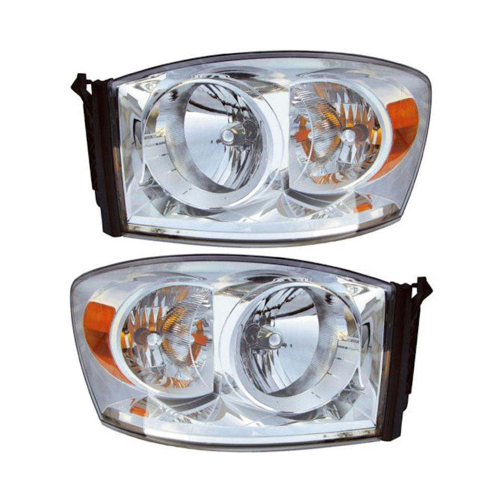 2008 Dodge Ram Trucks Headlight Assembly Pair Pair of Headlight