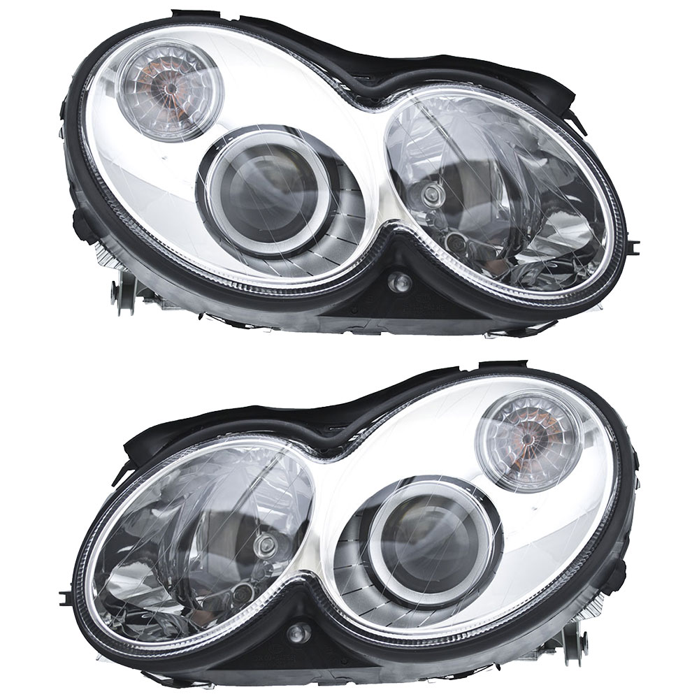 2009 Mercedes Benz Clk550 headlight assembly pair 