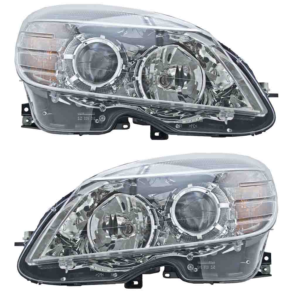 2013 Mercedes Benz C250 headlight assembly pair 