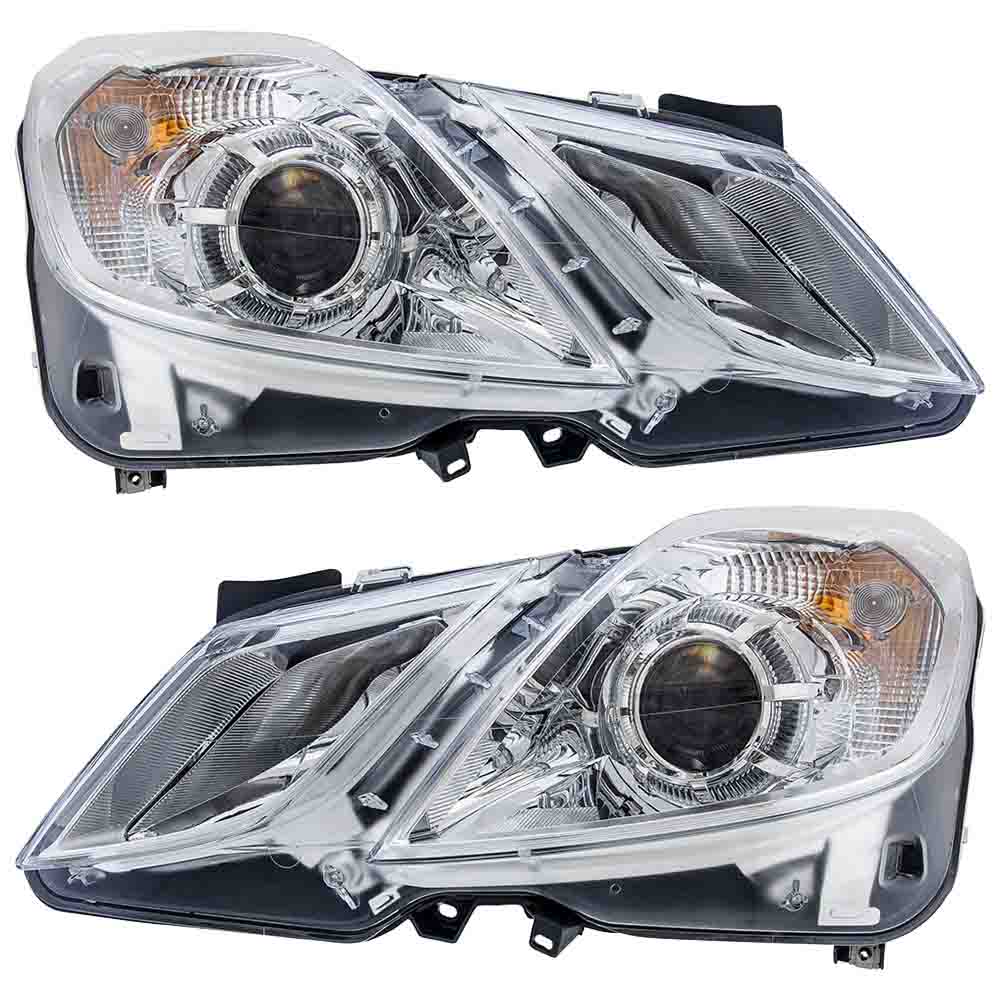 2010 Mercedes Benz E350 Headlight Assembly Pair Headlight Assembly Pair ...