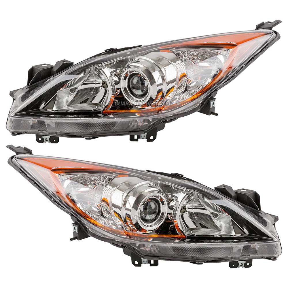 2010 Mazda 3 Headlight Assembly Pair Pair of Headlight Assemblies ...