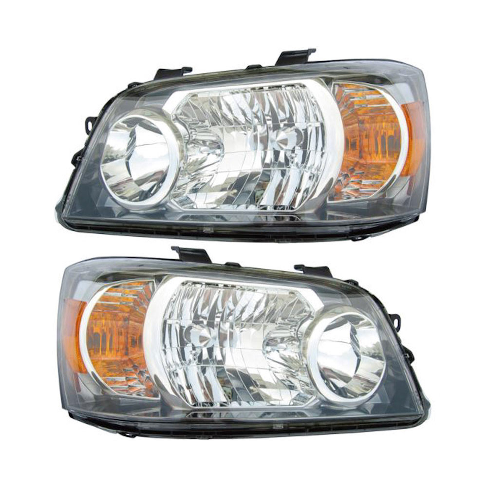 For Toyota Highlander 2004 2005 2006 Pair New Left Right Headlight