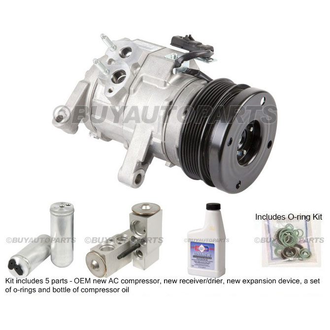 5 Pc Premium Installers AC Kit - New OEM Compressor w/ Clutch, Drier ...