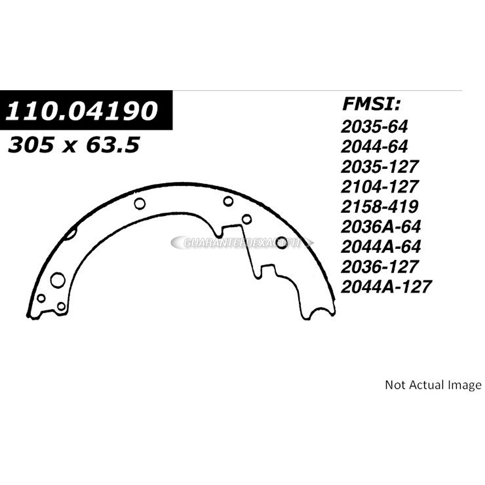 1978 Cadillac Commercial Chassis brake shoe set 