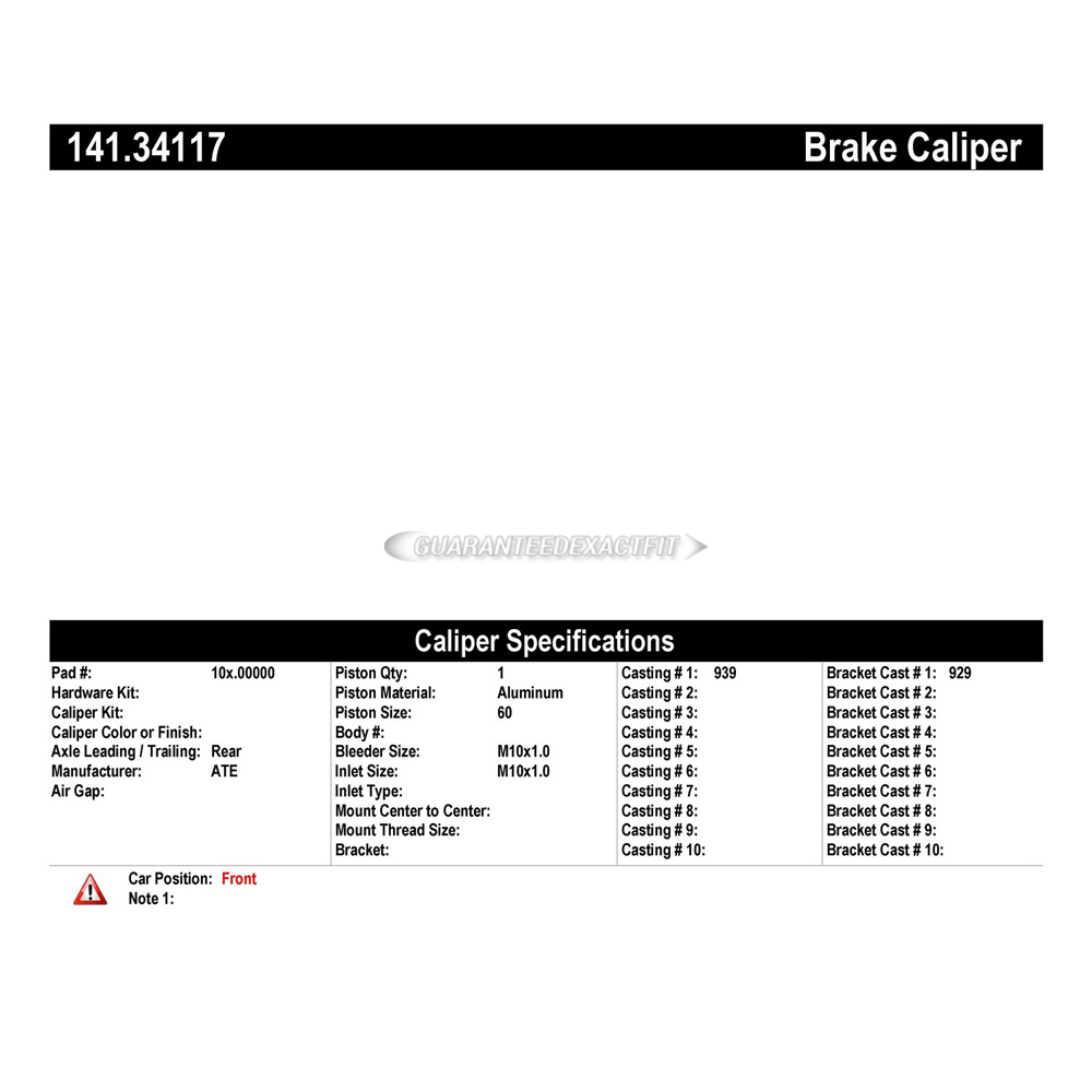 2014 Bmw 750Li xDrive brake caliper 