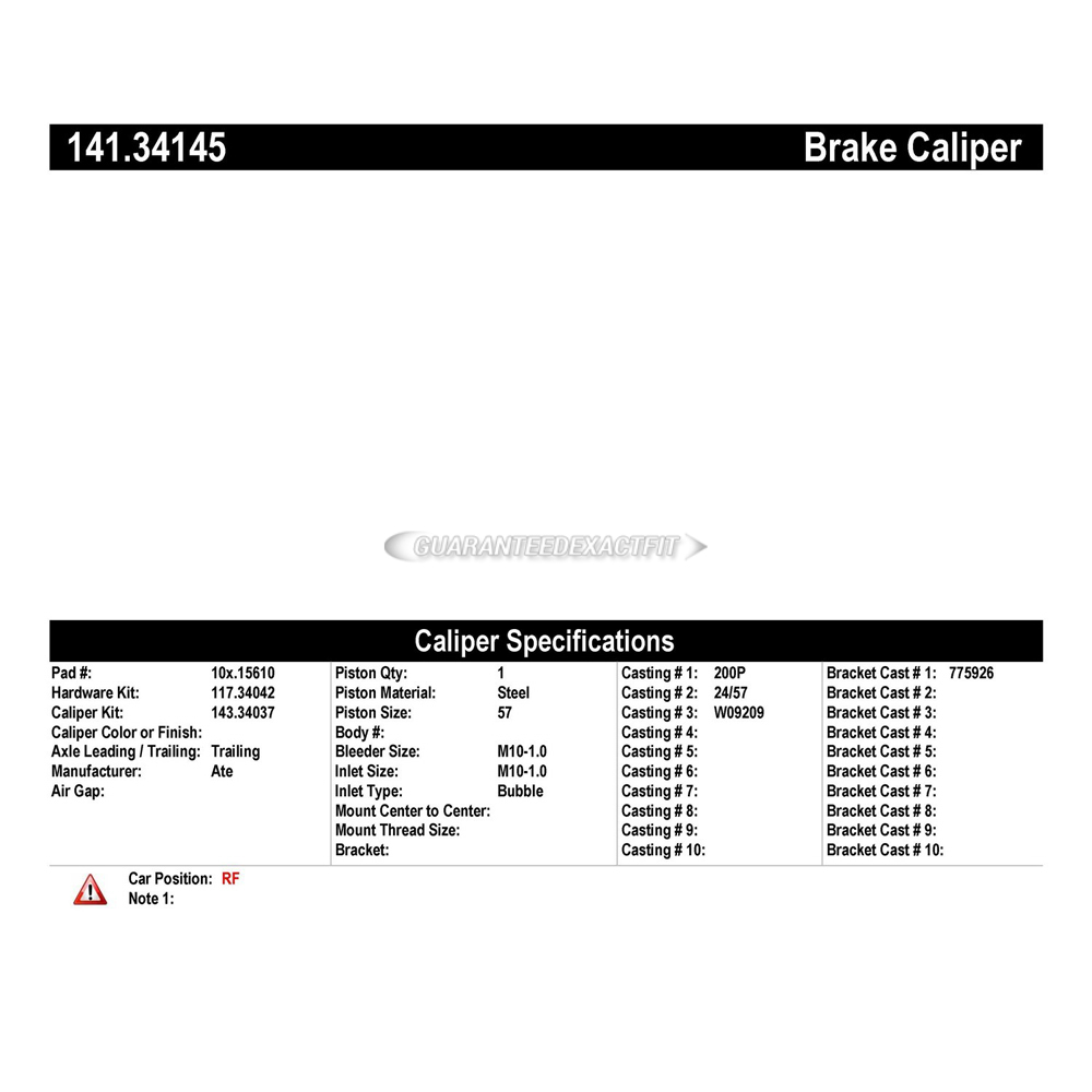 2015 Bmw 228i xDrive brake caliper 