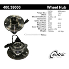 Centric Parts 400.38000 Axle Bearing and Hub Assembly 1