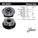 Centric Parts 400.38001 Axle Bearing and Hub Assembly 1