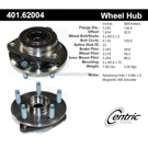 Centric Parts 401.62004 Wheel Hub Assembly 1