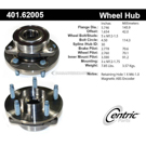 Centric Parts 401.62005 Wheel Hub Assembly 1