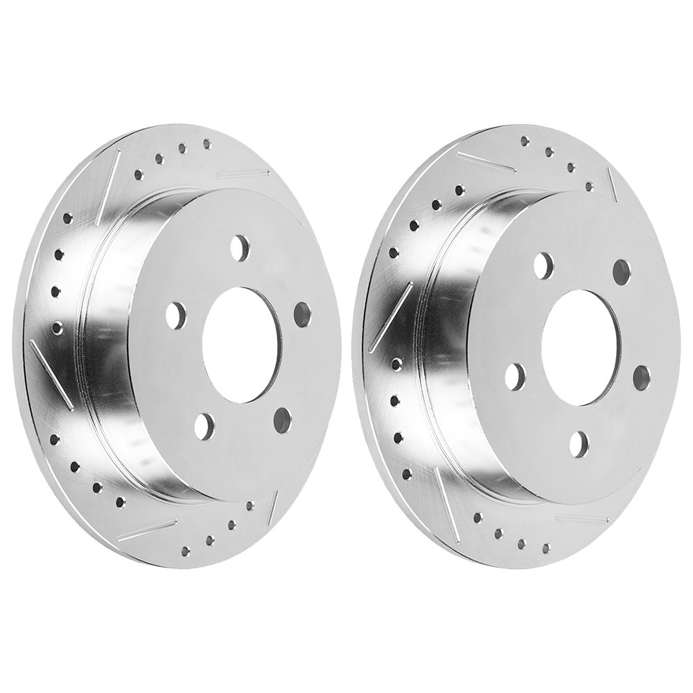 2000 Pontiac Grand Am Premium Duralo Drilled and Slotted Rotors - Rear