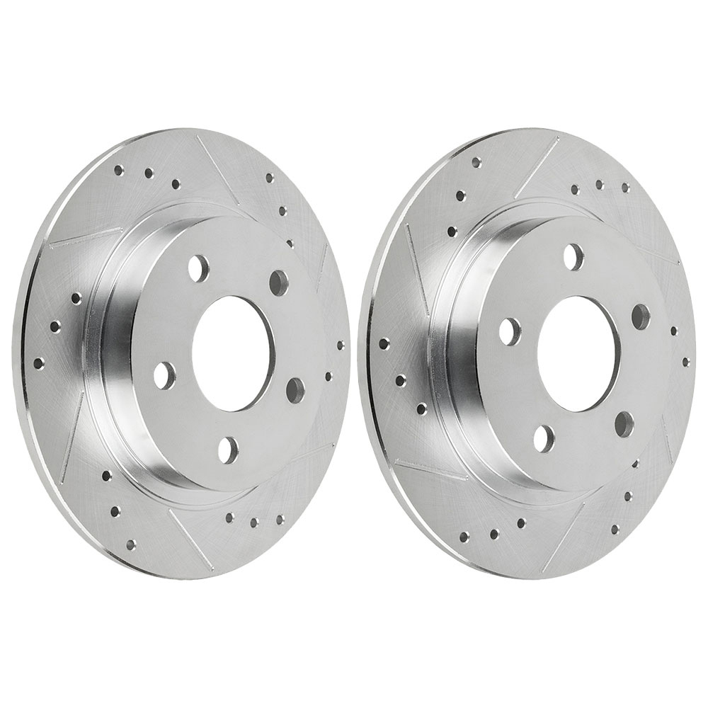 1995 Cadillac Deville Premium Duralo Drilled and Slotted Rotors - Rear