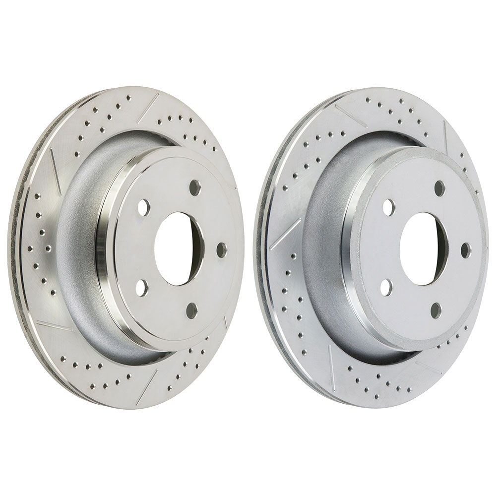 2011 Dodge Ram Trucks Premium Duralo Drilled and Slotted Rotors - Rear