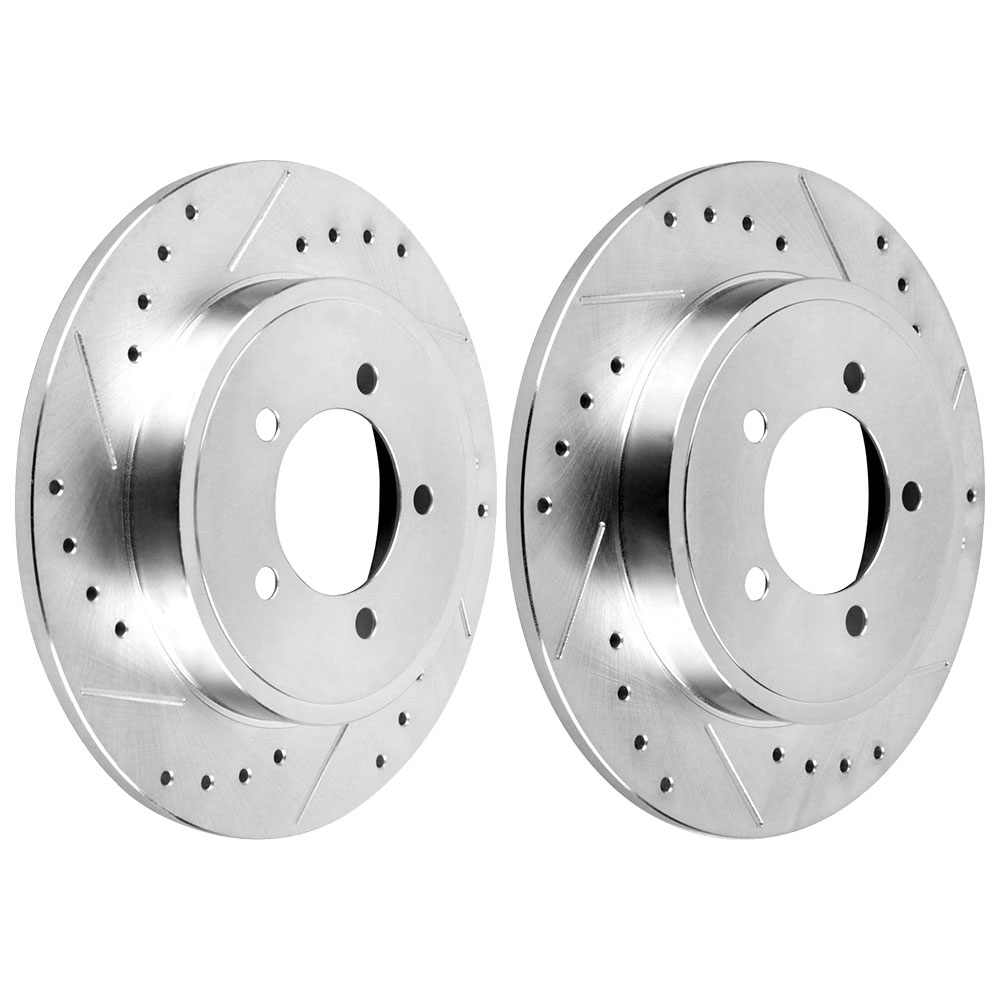 2010 Mercury Mountaineer Premium Duralo Drilled and Slotted Rotors - Rear