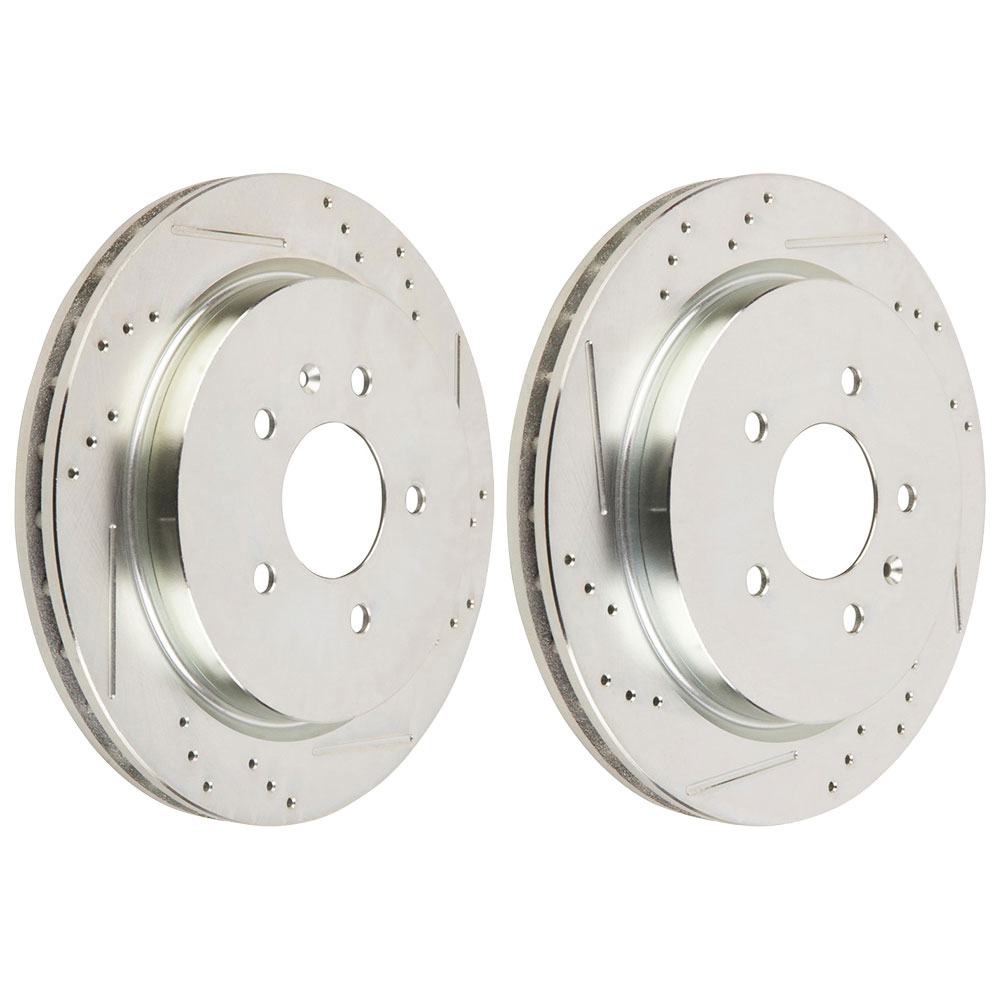2007 Cadillac CTS Premium Duralo Drilled and Slotted Rotors - Rear
