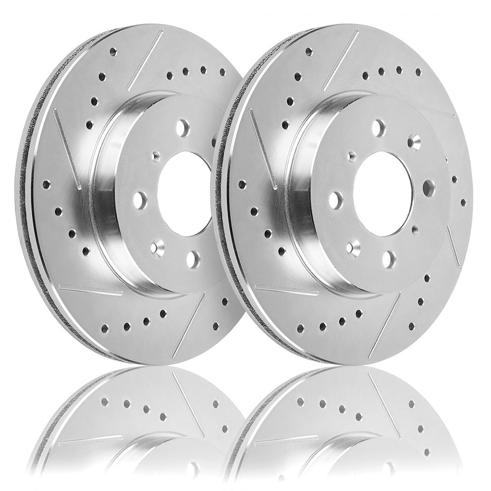 2008 Chevrolet Malibu Premium Duralo Drilled and Slotted Rotors - Front