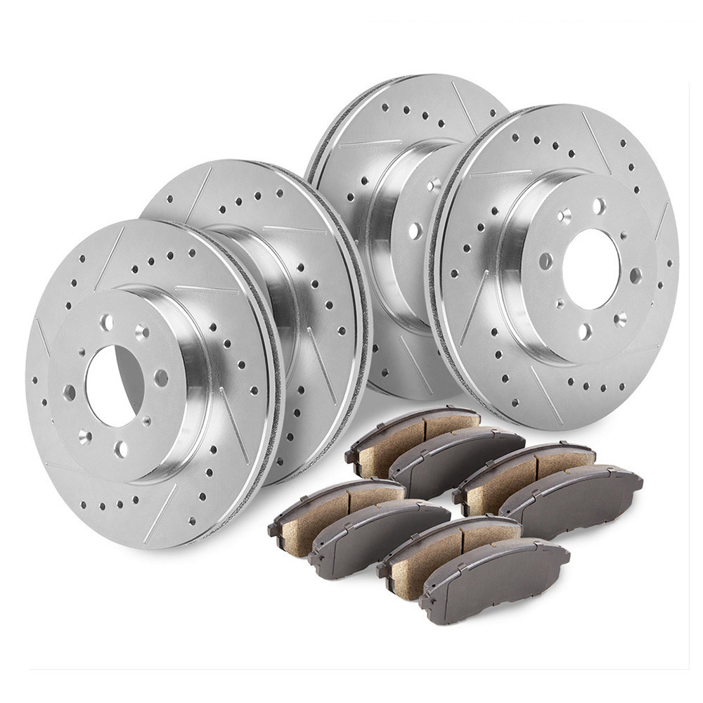 2008 Chevrolet Malibu Premium Duralo Drilled and Slotted Rotors and Ceramic Pads