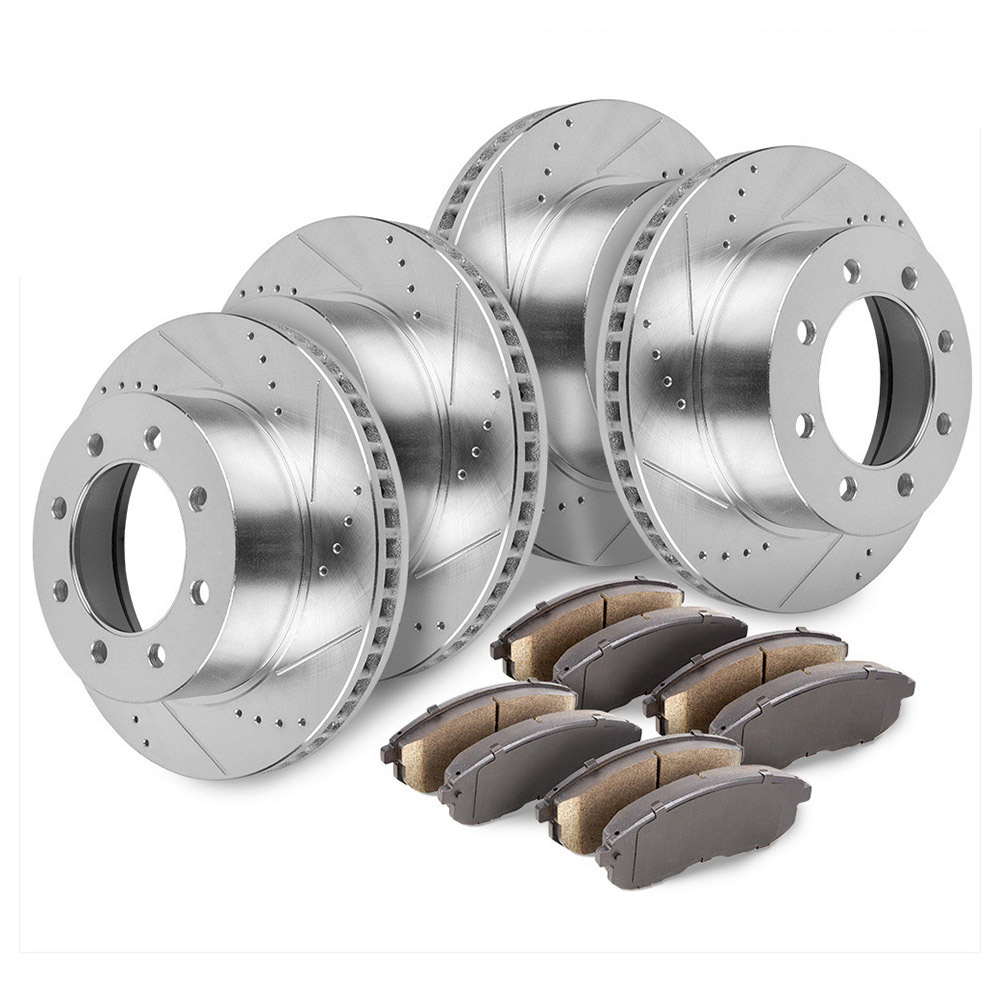 2010 Chevrolet Silverado Premium Duralo Drilled and Slotted Rotors and Ceramic Pads