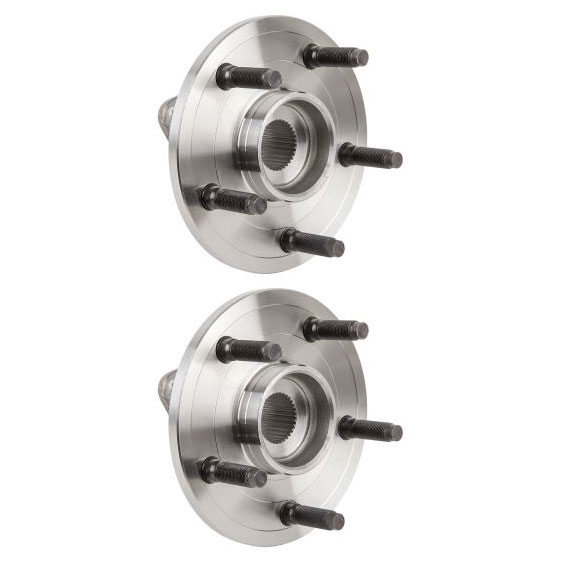 New 2002 Dodge Ram Trucks Wheel Hub Assembly Kit - Front Pair Pair of Front Hubs - 1500 Models - Excluding-Mega Cab - with 4 Wheel ABS
