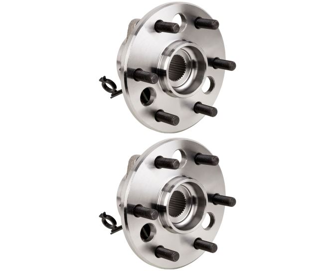 New 1997 Chevrolet Pick-up Truck Wheel Hub Assembly Kit - Front Pair Pair of Front Hubs - 4WD 1500 Models - 6 Stud Hub