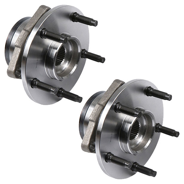 New 1997 Dodge Ram Trucks Wheel Hub Assembly Kit - Front Pair Pair of Front Hubs - 1500 Models - 4WD - with Rear Wheel ABS