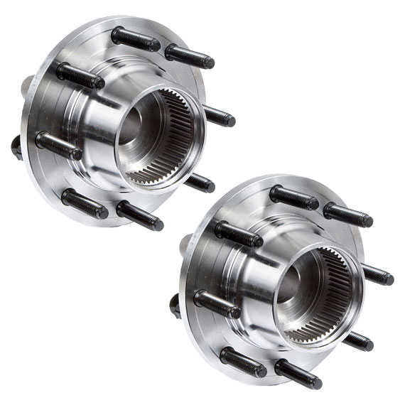 New 1999 Ford F Series Trucks Wheel Hub Assembly Kit - Front Pair Pair of Front Hubs - F250 Superduty 4WD 4 Wheel ABS Single Rear Wheel From Productio