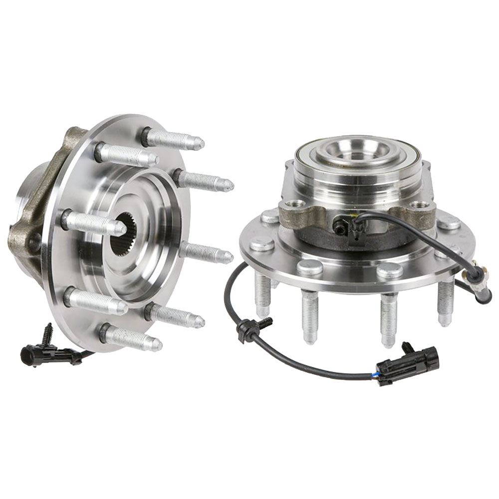 New 2007 Chevrolet Silverado Wheel Hub Assembly Kit - Front Pair Pair of Front Hubs - 1500 Heavy Duty Models with Rear Wheel Drive