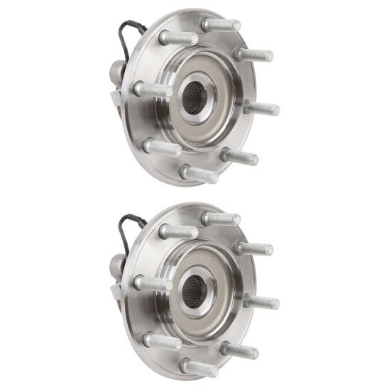 New 2007 Chevrolet Pick-up Truck Wheel Hub Assembly Kit - Front Pair Pair of Front Hubs - 3500 Heavy Duty Models with 4WD and with Dual Rear Wheel