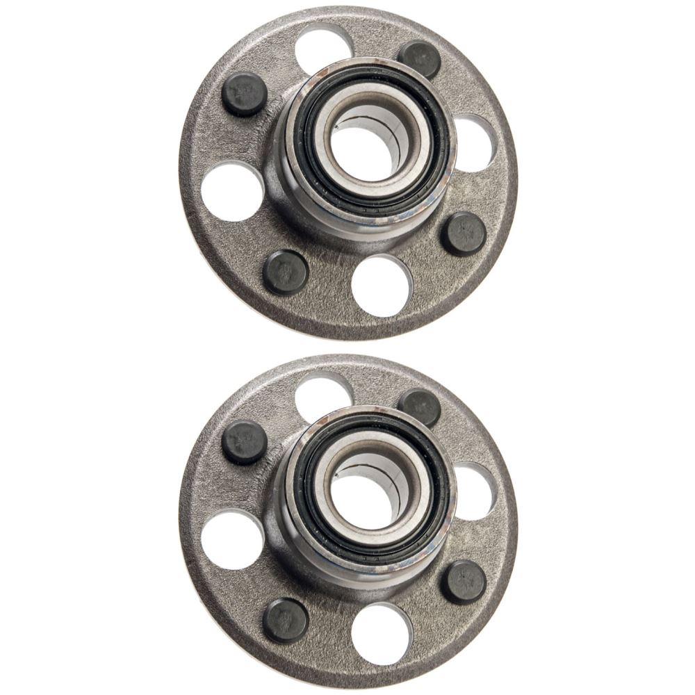 New 1992 Honda Civic Wheel Hub Assembly Kit - Rear Pair Pair of Rear Hubs without ABS and with Rear Drum Brakes