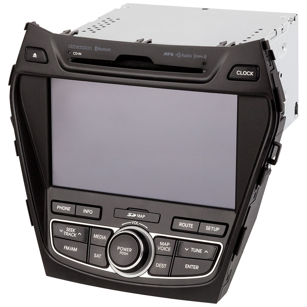 2012 Hyundai Santa Fe GPS Navigation System In-Dash Navigation Unit with Dimension Bluetooth XM Radio [OEM 96560-4Z1004X or 96560-4Z100-4XFLT]