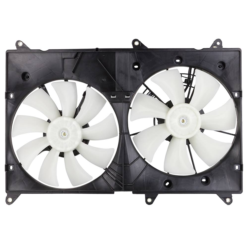 New 2003 Toyota Highlander Car Radiator Fan Dual Fan Assembly - 2.4L Models with Towing Package