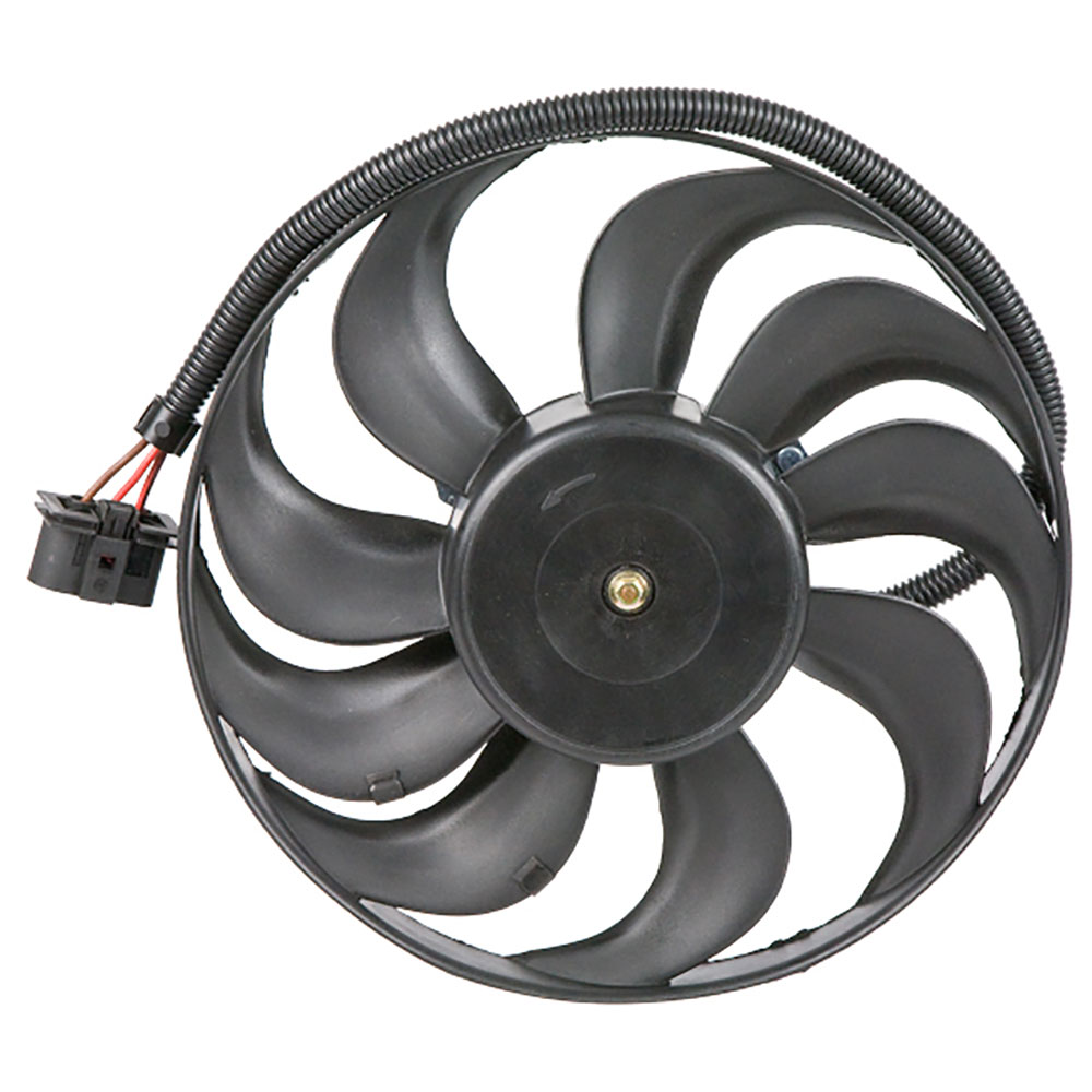 New 2005 Volkswagen Jetta Car Radiator Fan - Right Right Side - 1.9L Models with Engine ID BEW and Air Conditioning