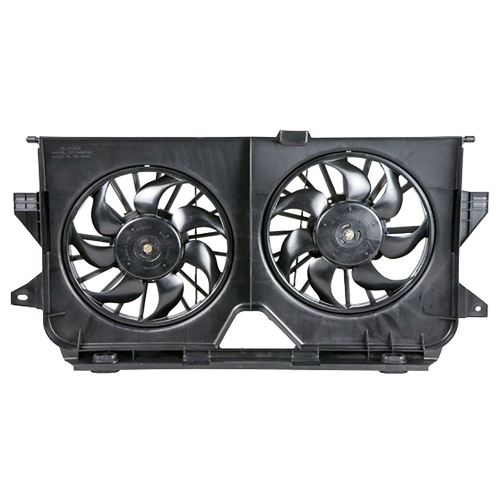 New 2005 Chrysler Town and Country Car Radiator Fan Dual Fan Assembly - 3.3L Models From 1/31/05