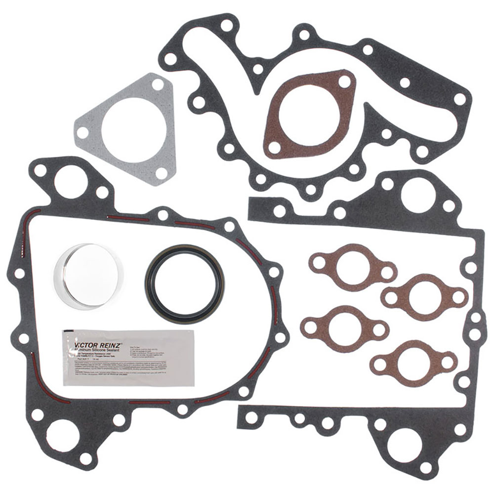 New 1990 Chevrolet Pick-up Truck Engine Gasket Set - Timing Cover Pair 6.2L Engine - Contains Repair Sleeve