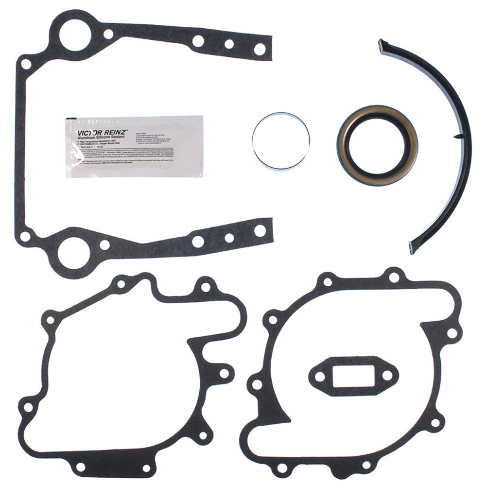 New 1969 Oldsmobile 442 Engine Gasket Set - Timing Cover Pair 6.6L Engine - QT - Contains Repair Sleeve