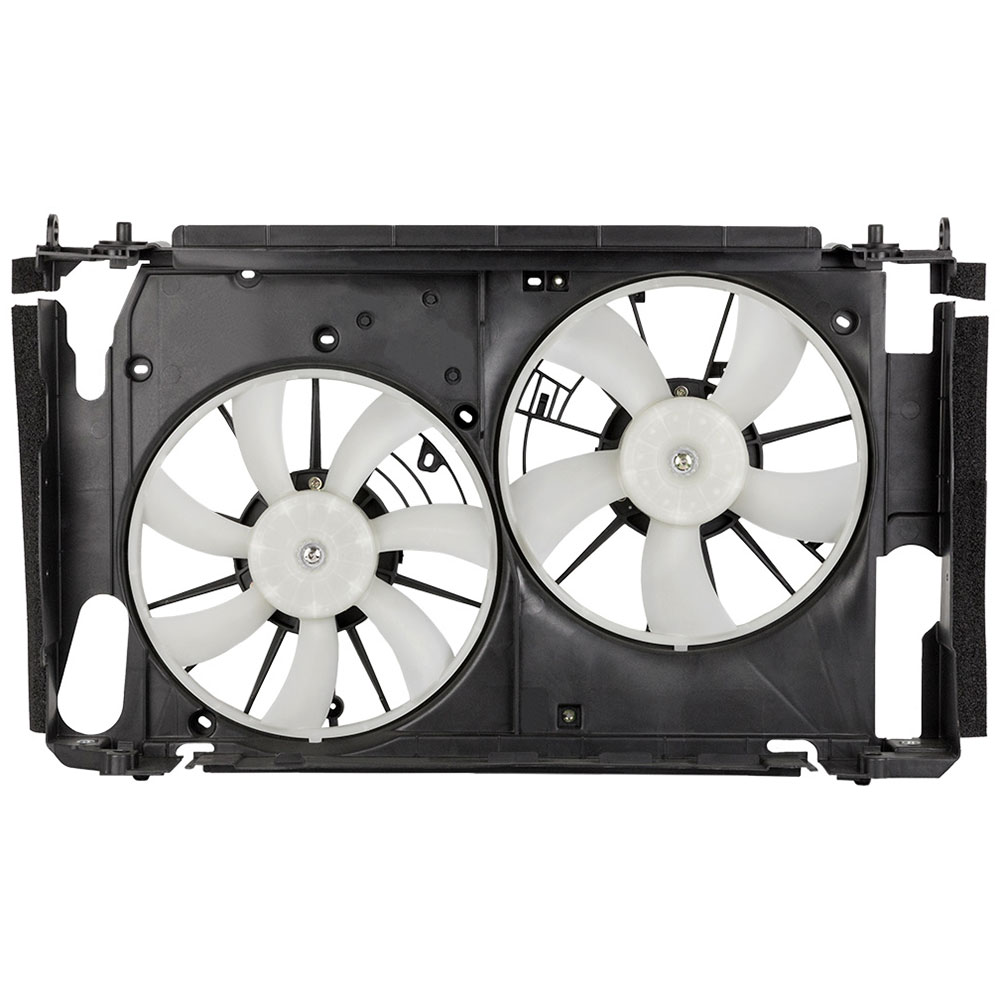 New 2010 Toyota RAV4 Car Radiator Fan Dual Fan Assembly - 2.5L Japan Made Models with Air Conditioning