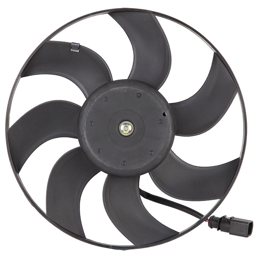 New 2011 Volkswagen Eos Car Radiator Fan - Right Right Side - Models with VIN Range From 006060 and Brose Brand